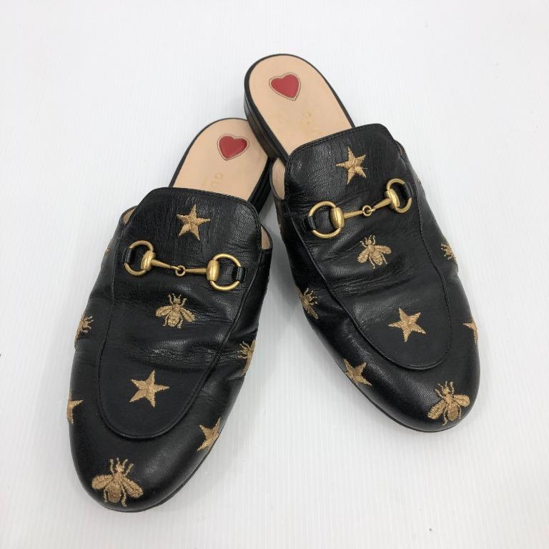 Gucci princetown shop bee mules