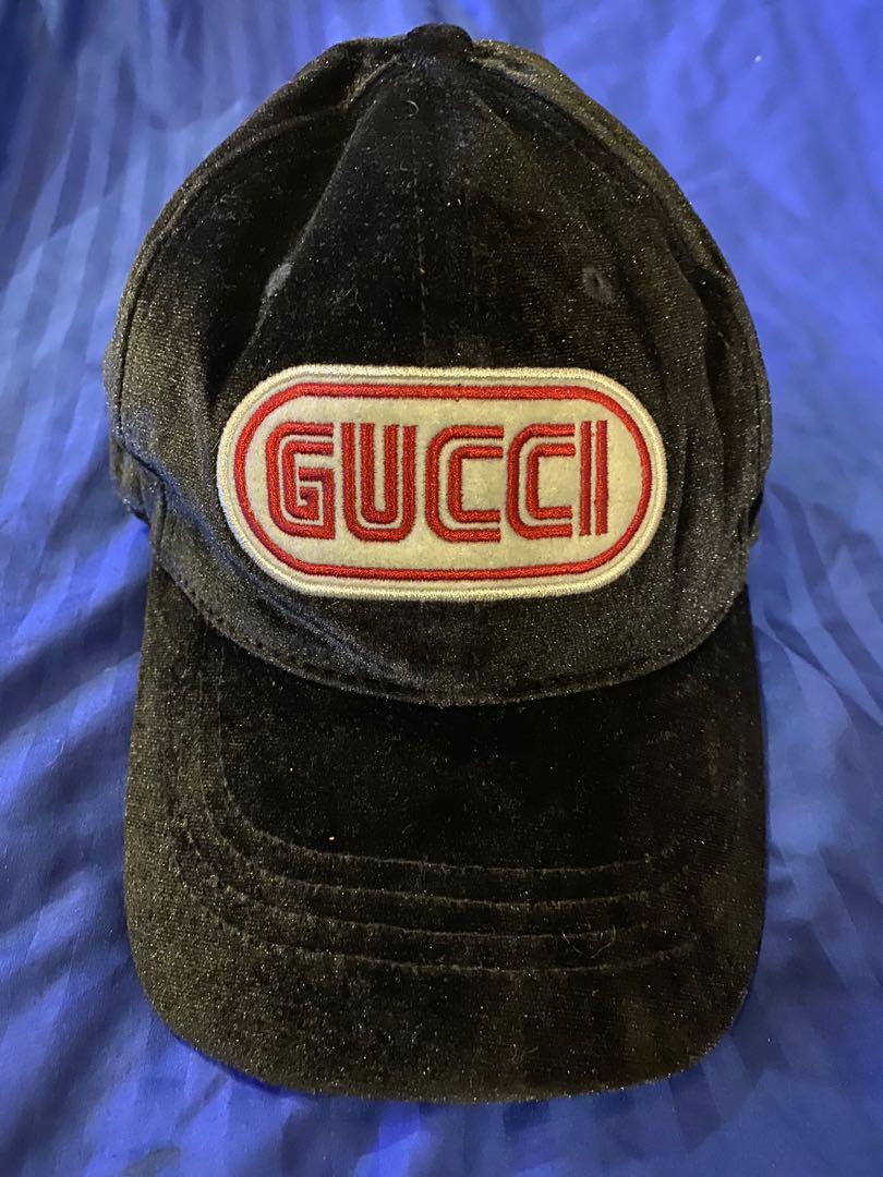 Authentic GUCCI Velvet Baseball Cap NY Yankees Black One Size Fits All,  Men's Fashion, Watches & Accessories, Caps & Hats on Carousell