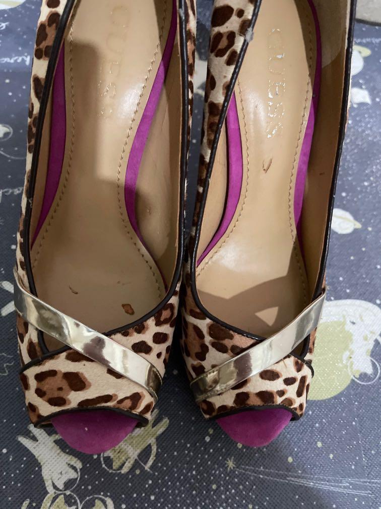 Guess leopard print heels