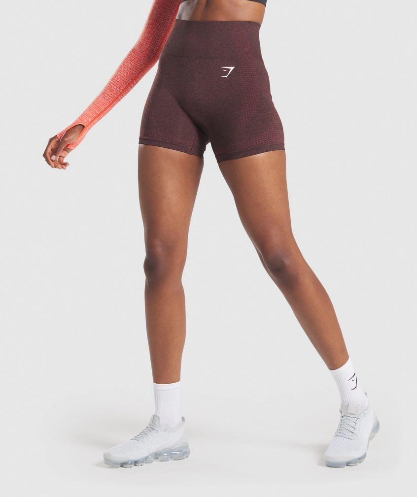 Gymshark Vital Seamless Shorts in Brown Marl, Women's Fashion