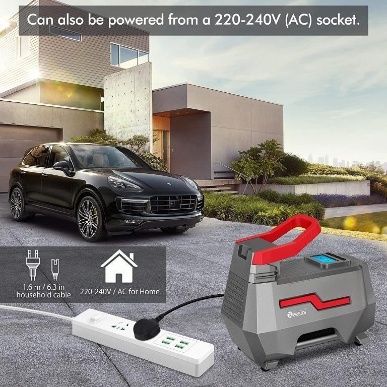 H3059 Reesibi 12V 230V Tyre Inflator Air Compressor 150PSI 10.3bar AC