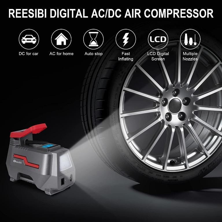 H3059 Reesibi 12V 230V Tyre Inflator Air Compressor 150PSI 10.3bar AC
