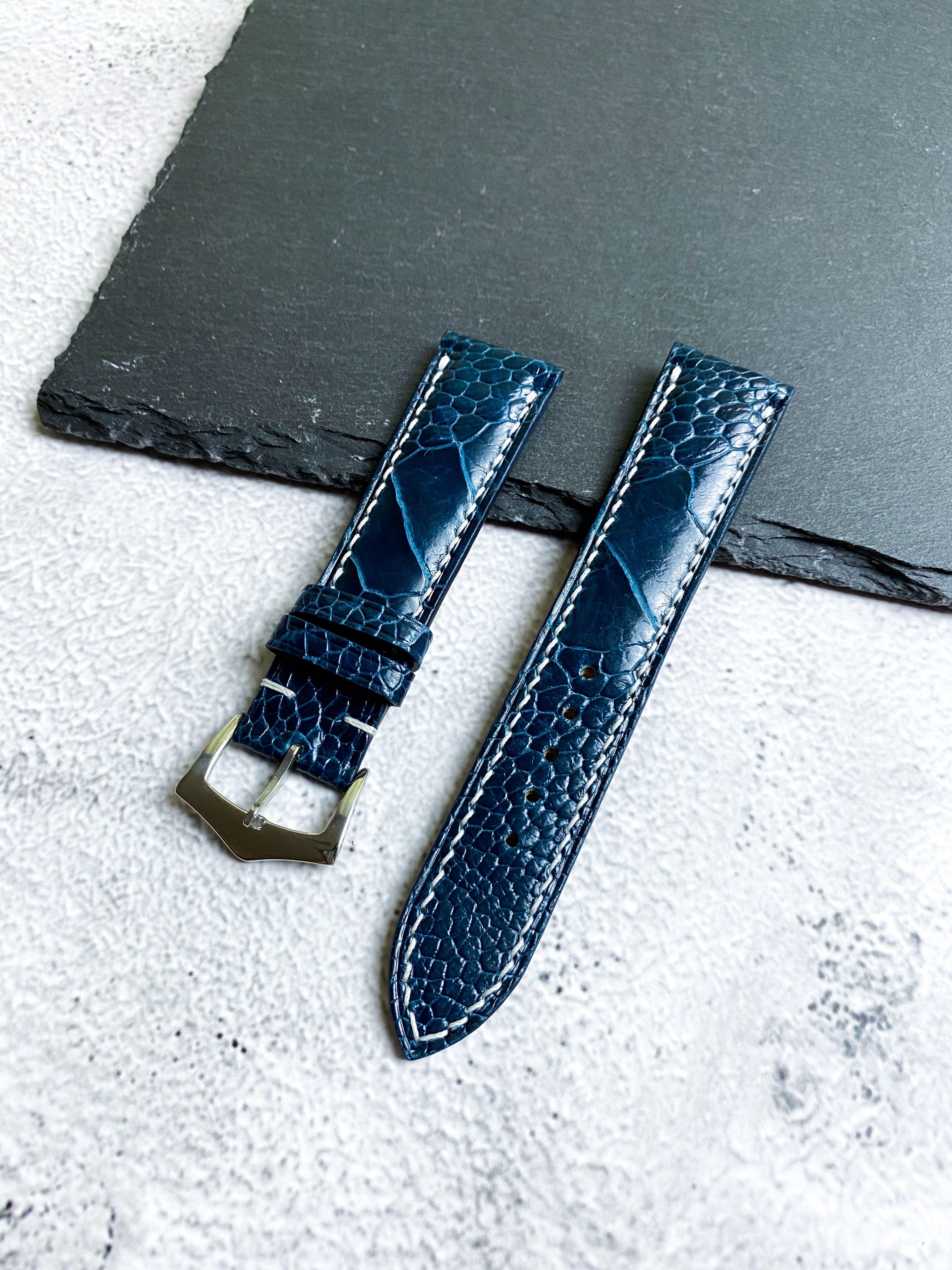 Blue ostrich watch 2025 strap