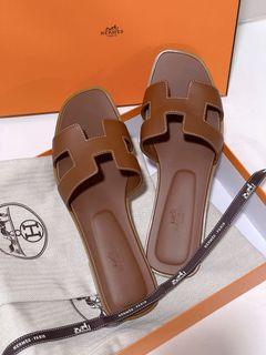 Hermes Ostrich H Sandals, Luxury, Apparel on Carousell