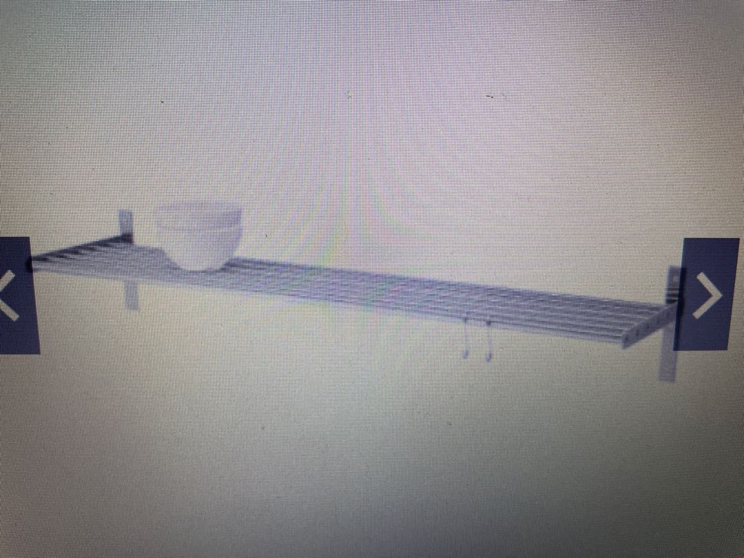 Ikea grundtal wall shelf stainless steel 80cm, Furniture & Home Living