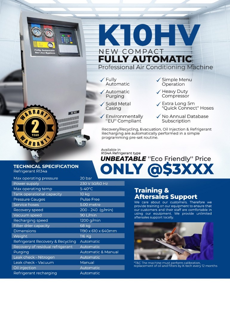 K10HV Aircon Recovery Machine, Car Accessories, Car
