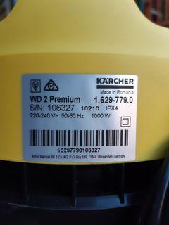 Karcher WD 2 Premium Wet & Dry Vacuum 20L, 1000W, Stainless Steel