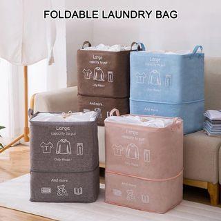 Laundry Basket Expandable Laundry Hamper with Drawstring Lining Clothes Storage Basket