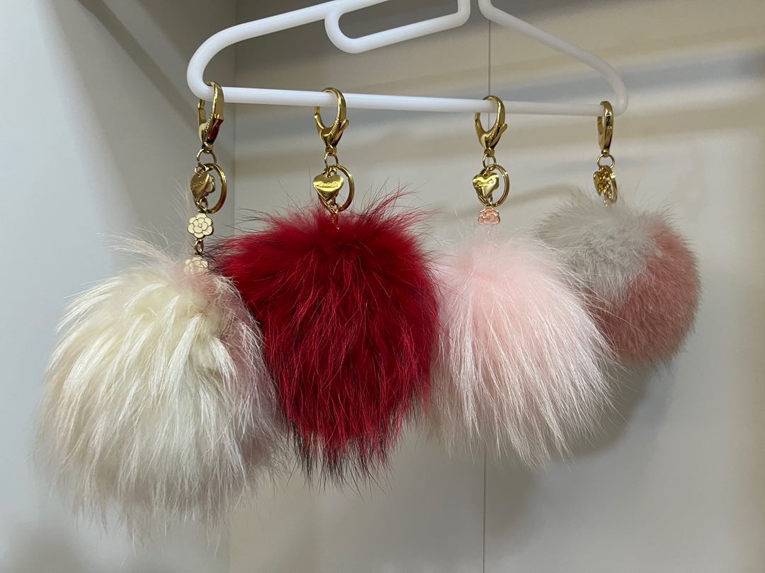 Fur pom shop pom earrings