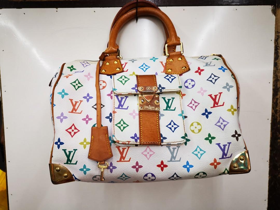 Louis Vuitton Louis Vuitton Speedy 30 White Multicolor Monogram