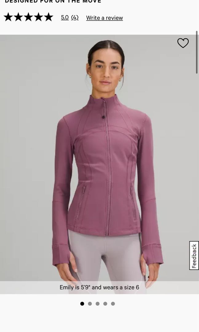 Lululemon Jacket Define vintage plum colour, Women's Fashion, Coats