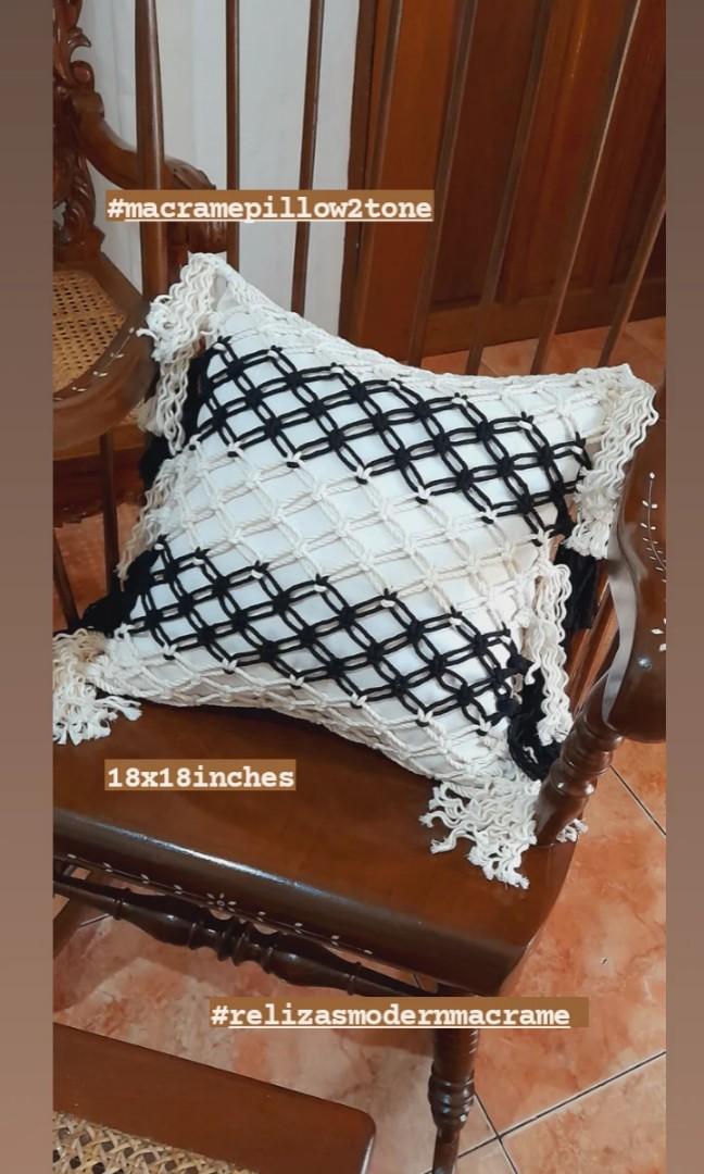 Macrame pillow 2tone 18x18inches (Category: Cushions & Throws) located in Binan City. Submitted by relizas_modern_macrame (Listing ID 1147579762, Image 1). Description: .