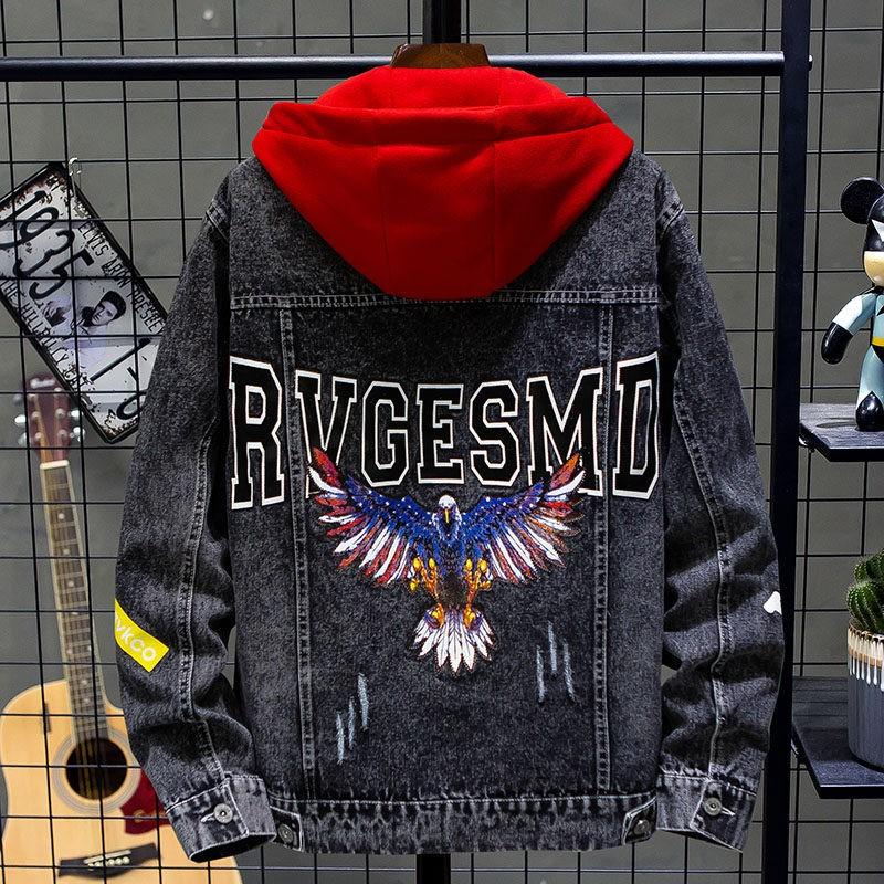 men hooded denim jacket Autumn and winter jacket Men s Fashion