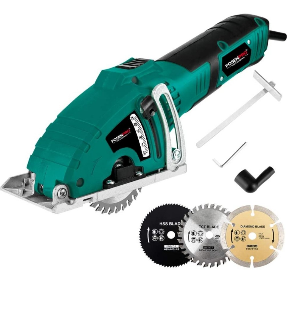 Mini Circular Saw,POSENPRO 700W Compact Circular Saw Machine,Multi
