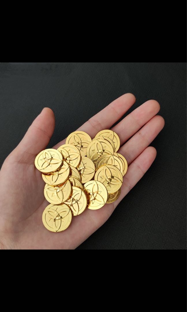 Mora coins genshin impact cosplay prop, Everything Else on Carousell