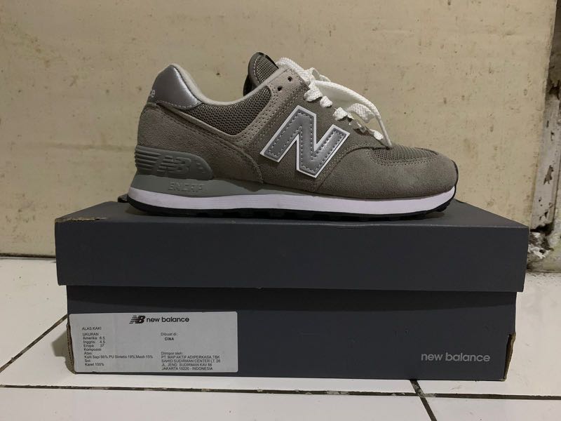 New balance top 574 reflective grey