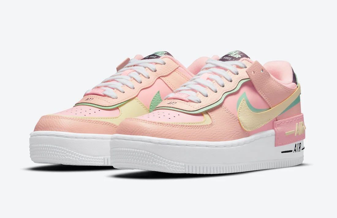 Nike Air Force 1 Shadow green and pink 