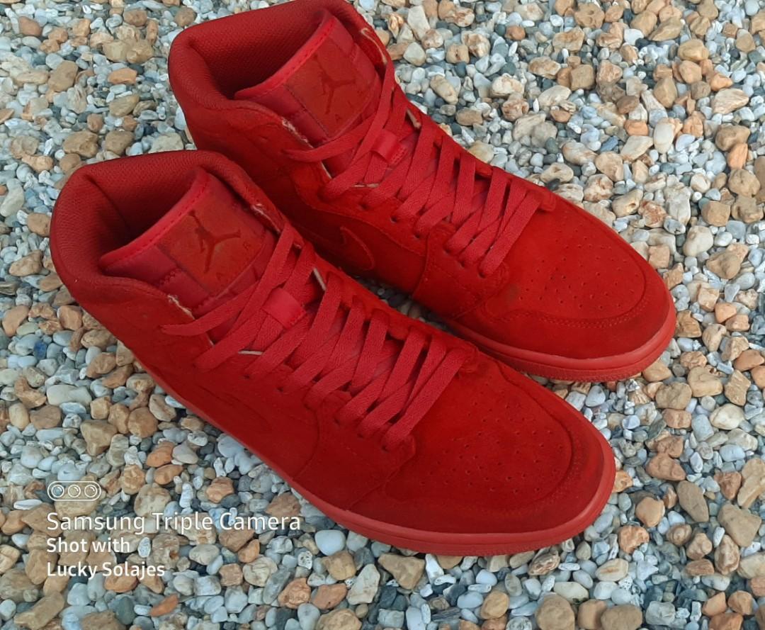 Nike Jordan 1 Retro Red Suede, Men'S Fashion, Footwear, Sneakers On  Carousell