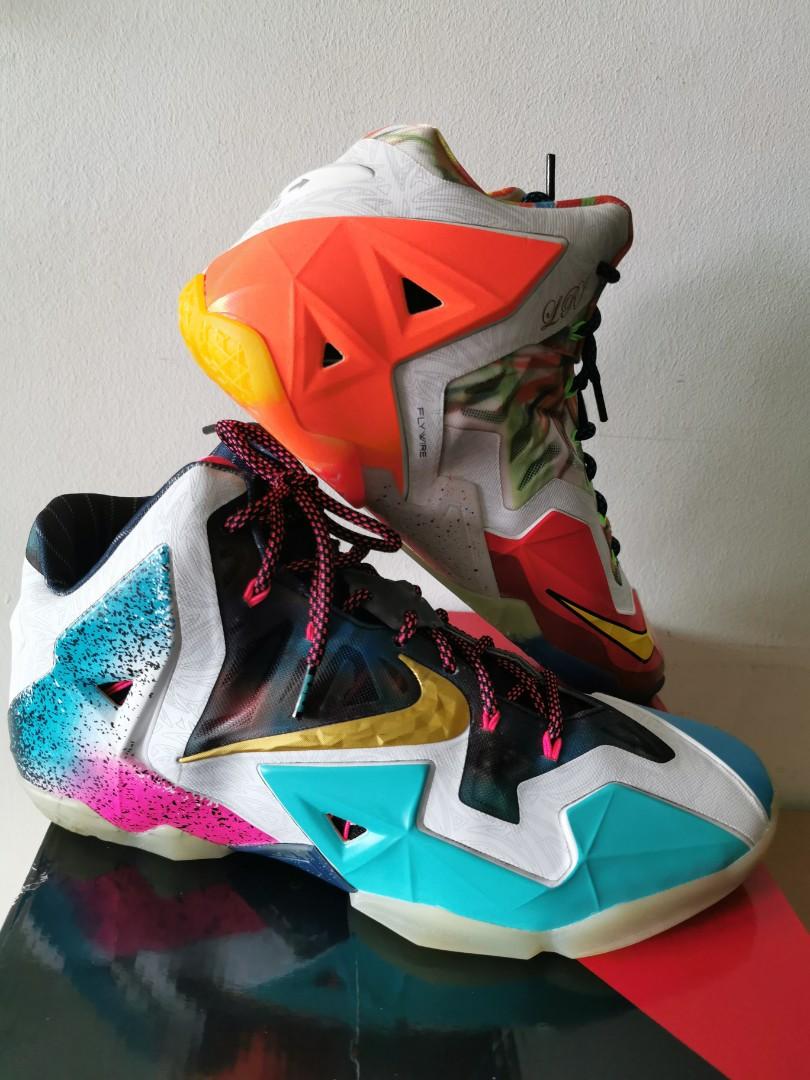 Nike LeBron 11 "What The' (Category: Sneakers) located in Quezon City. Submitted by thecloset.88 (Listing ID 1147511475, Image 1). Description: Good as Bnew Original Nike LeBron 11 Premium "What The", size 13US, comes with What The Socks. For sale only..