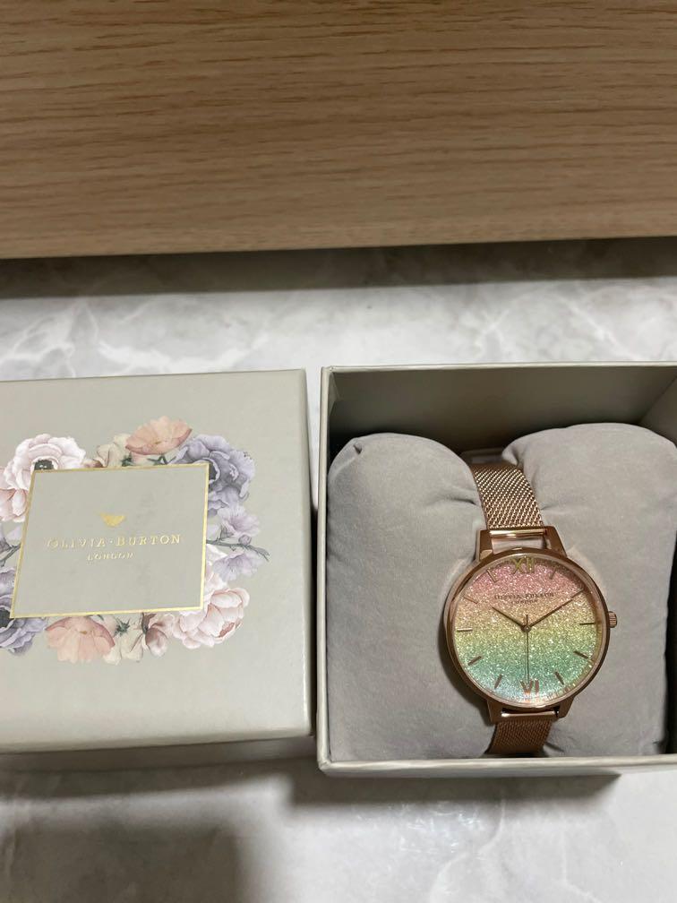Olivia Burton Rainbow Glitter watch Women s Fashion Watches