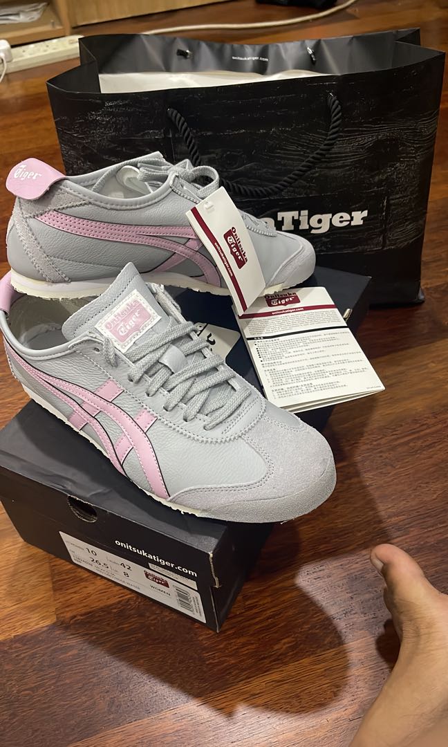 Onitsuka tiger maxico66 mid grey rose water Men s Fashion