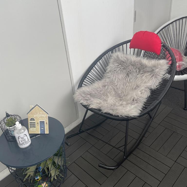Outdoor balcony Black or Colorful rocking chairs lounge chairs