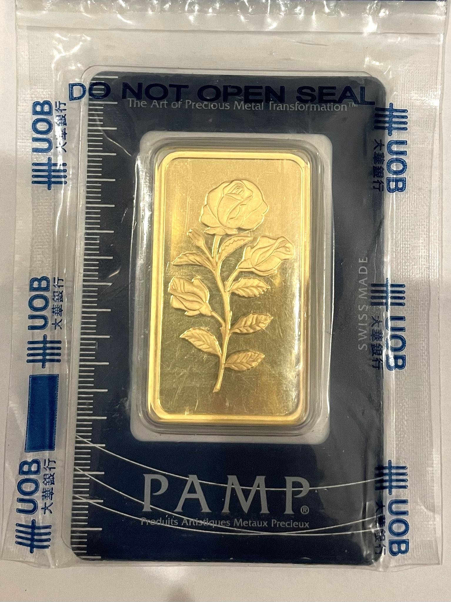 PAMP 100g Gold Bar (Sealed by UOB Bank), Hobbies & Toys, Memorabilia ...