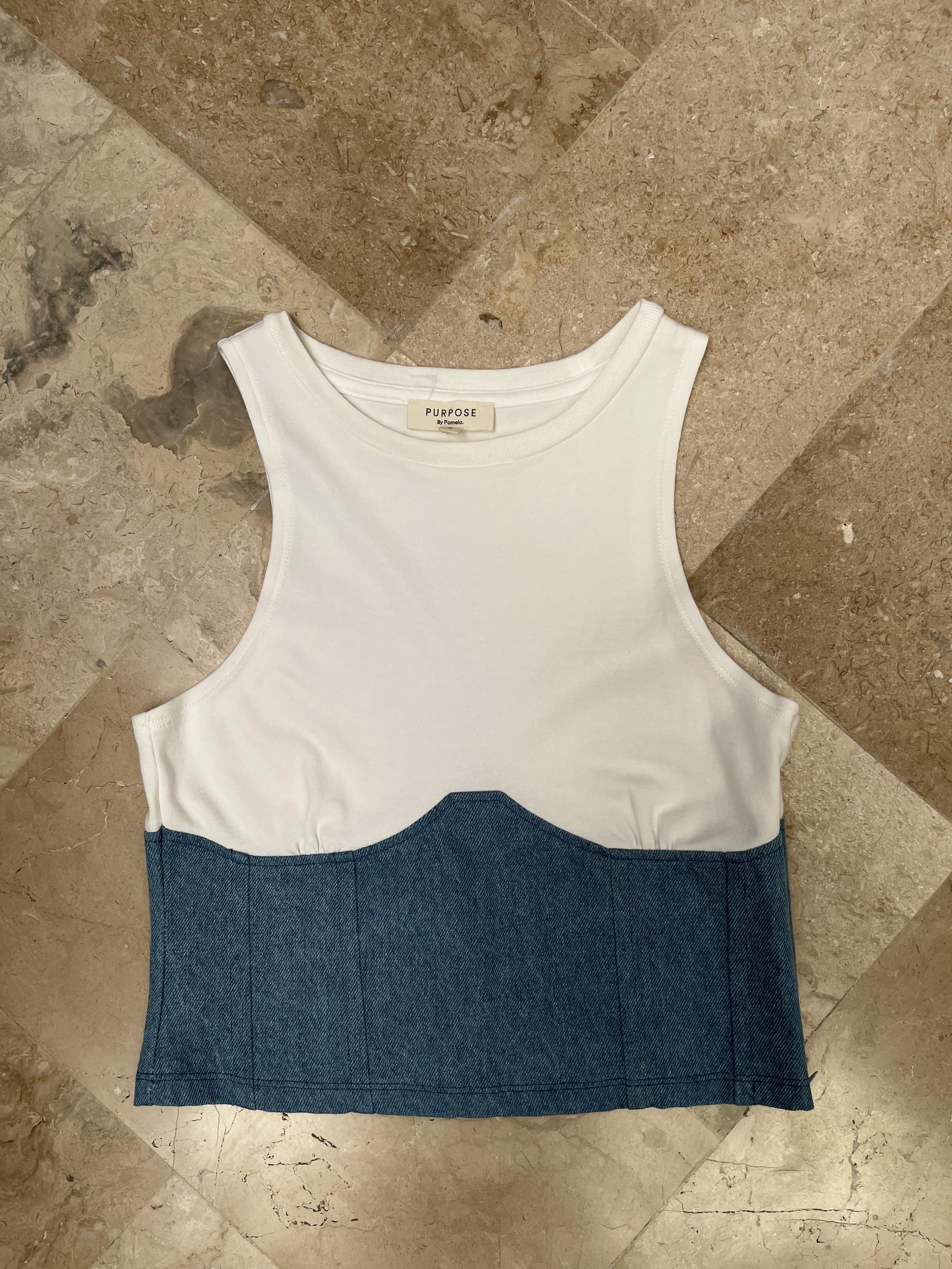 Pomelo Corset Top, Women's Fashion, Tops, Sleeveless on Carousell