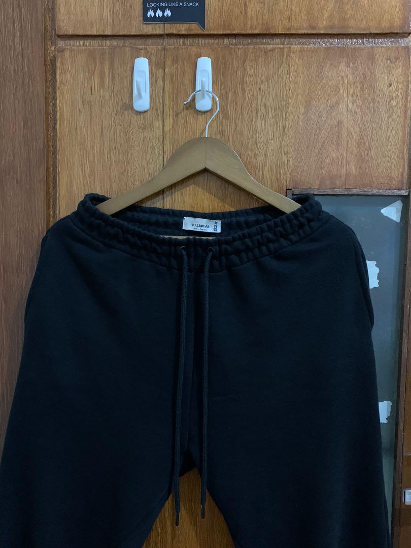 pull \u0026 bear black joggers pants, Fesyen 