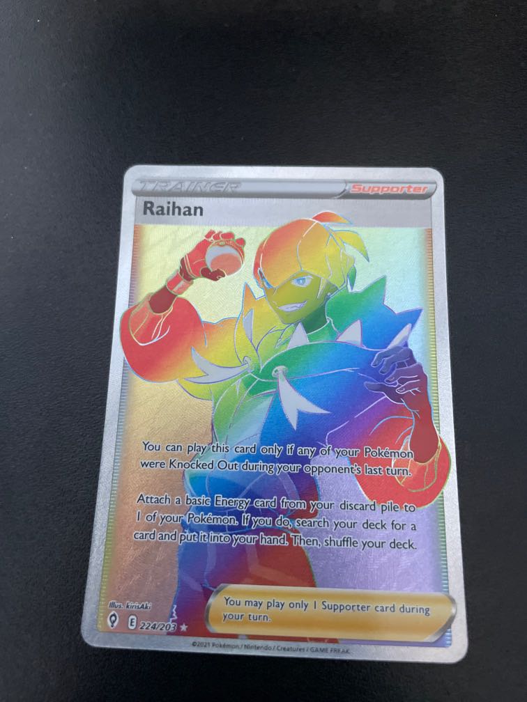 Raihan Rainbow rare (224/203), Hobbies & Toys, Toys & Games on Carousell