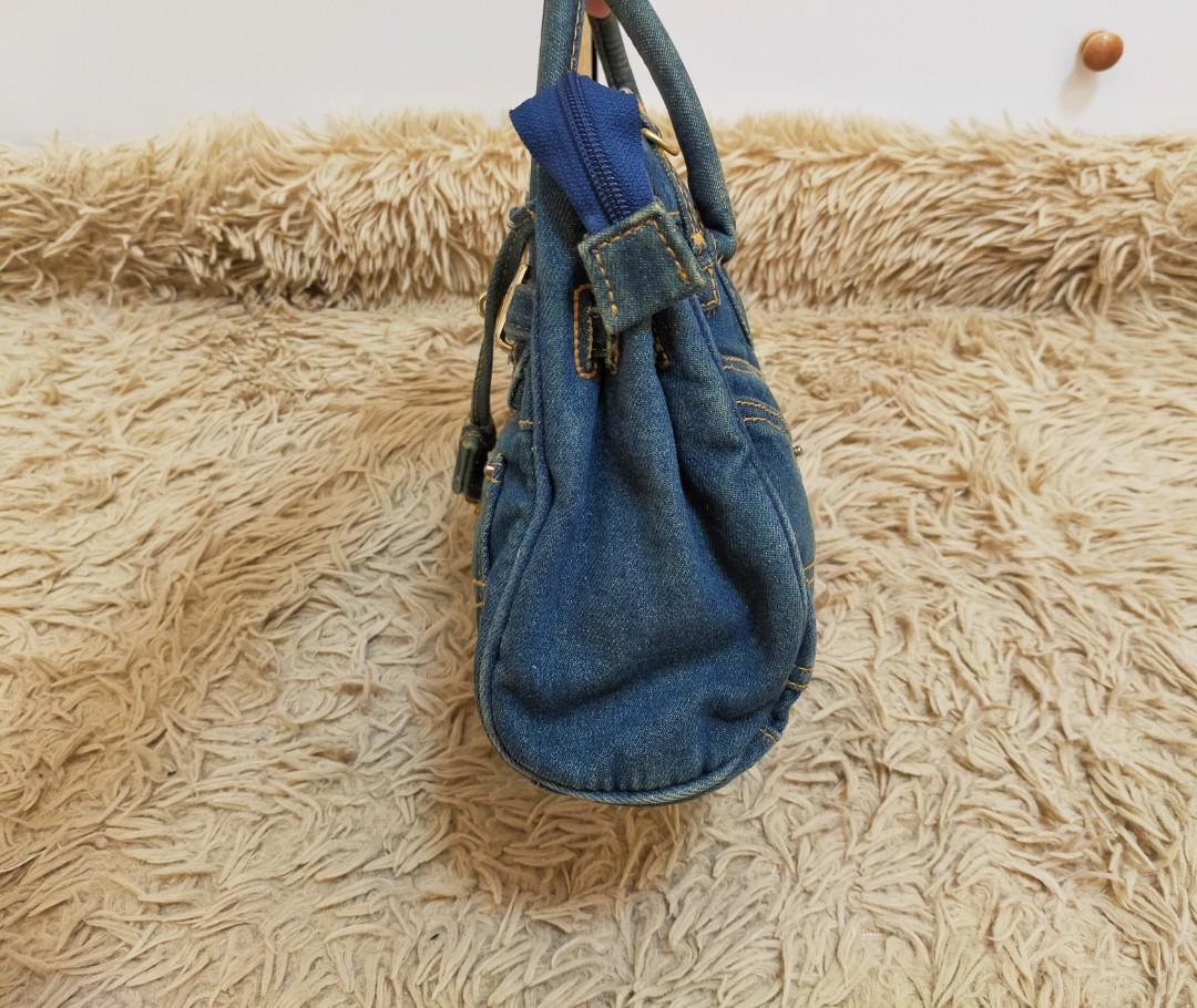 Rare Denim Hermes Birkin Style Retro Handbag Luxury Bags