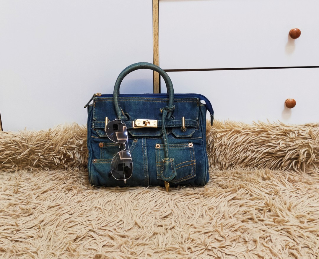 Hermes denim clearance bag