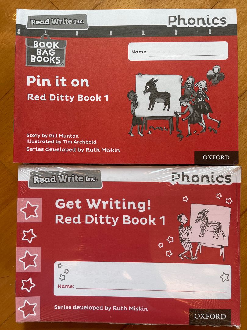 RWI Read Write Inc. Red Ditty Book and Get Writing!, 興趣及遊戲, 書本 & 文具, 小說