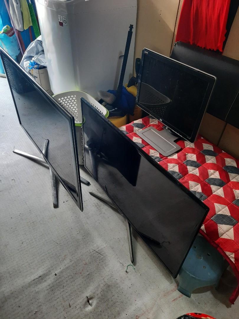 Samsung Led tv for parts and hp monitor parts, TV & Home Appliances, TV