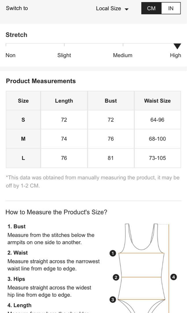Shein swimsuit sizing hot sale