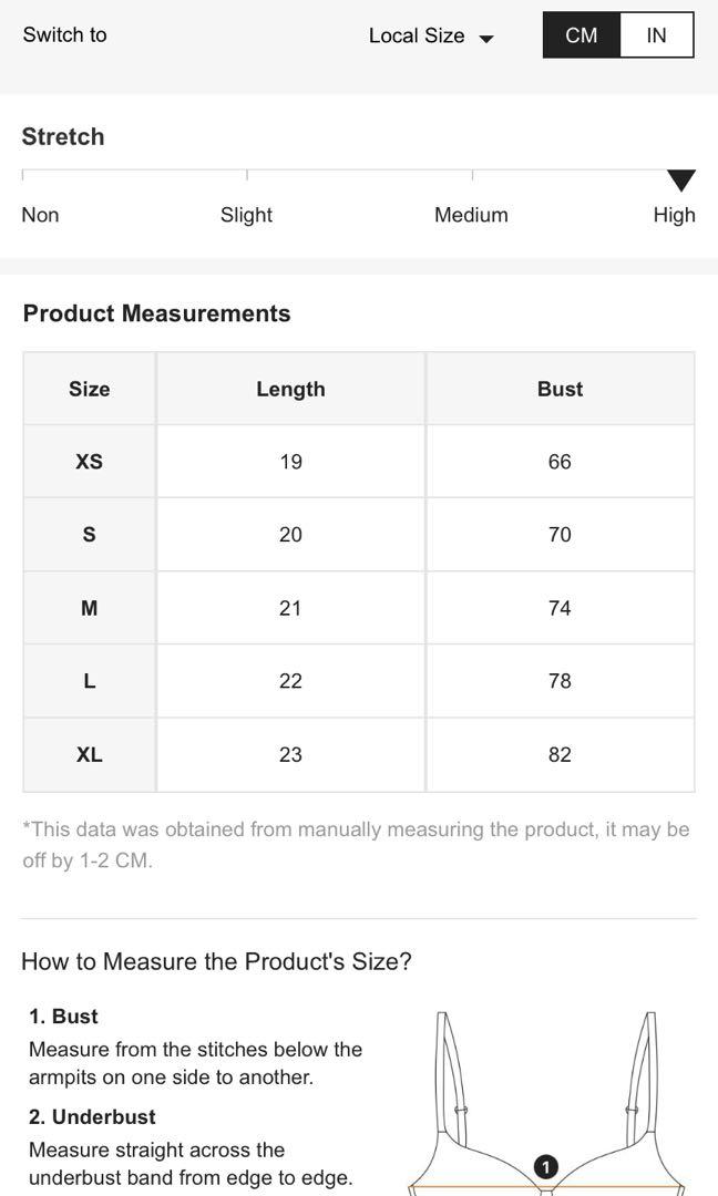 Shein shop bikini sizing
