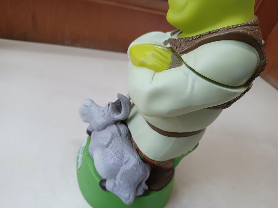 2003 Shrek and Donkey Figure Cup Topper And Straw Souvenir Universal Studios