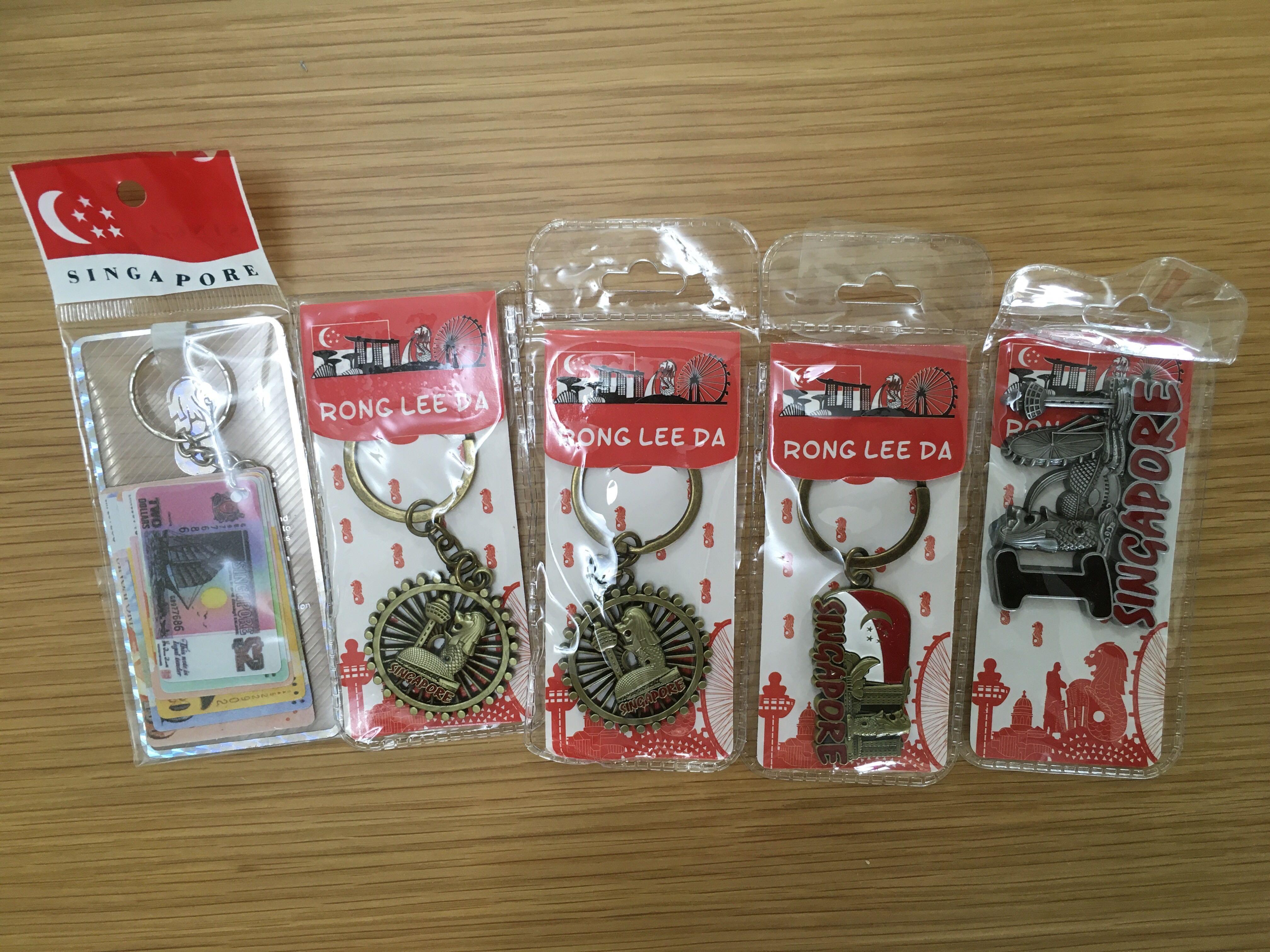 Singapore Themed Keychains, Hobbies & Toys, Memorabilia & Collectibles