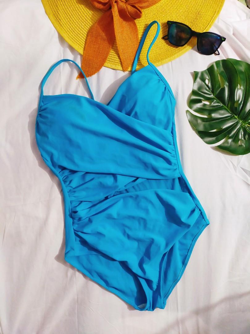 SKY BLUE ONE PIECE SWIMSUIT, Women's Fashion, Swimwear, Bikinis