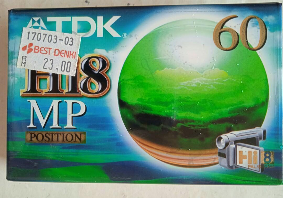 Sony EF 90 cassette tape + TDK Hi8 MP 60 tape, Hobbies & Toys, Music