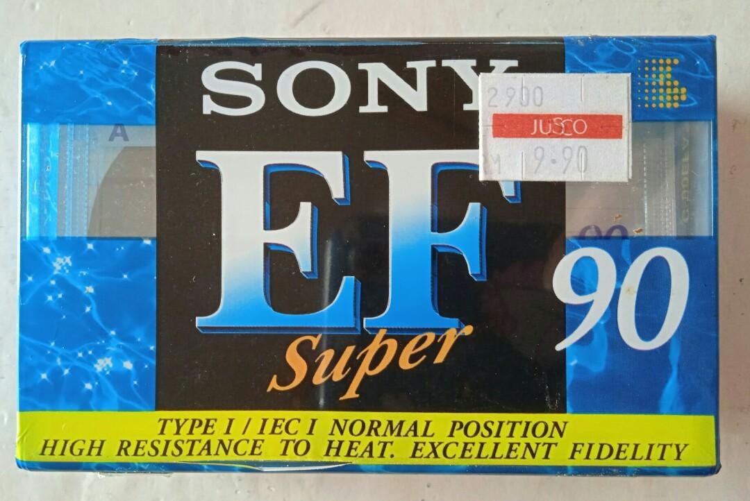 Sony EF 90 cassette tape + TDK Hi8 MP 60 tape, Hobbies & Toys, Music