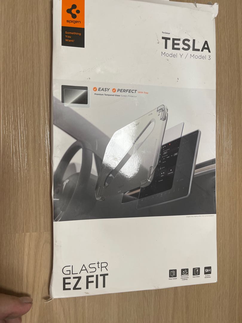 Spigen Tesla Model Y/Model 3 GLAStR EZ FIT, Mobile Phones & Gadgets