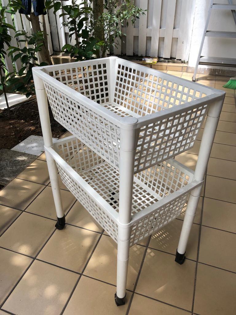 Input Rack Trolley 2 Level Trolley rack 2 levels, Furniture & Home Living, Furniture, Shelves ...
