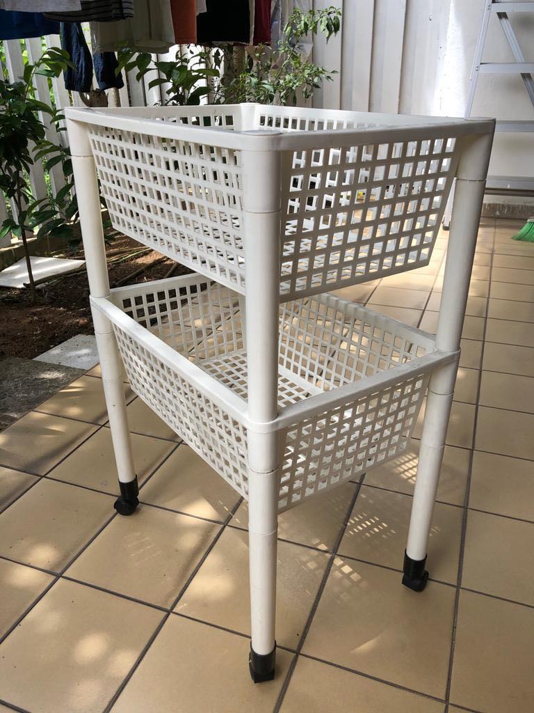 Input Rack Trolley 2 Level Trolley rack 2 levels, Furniture & Home Living, Furniture, Shelves ...