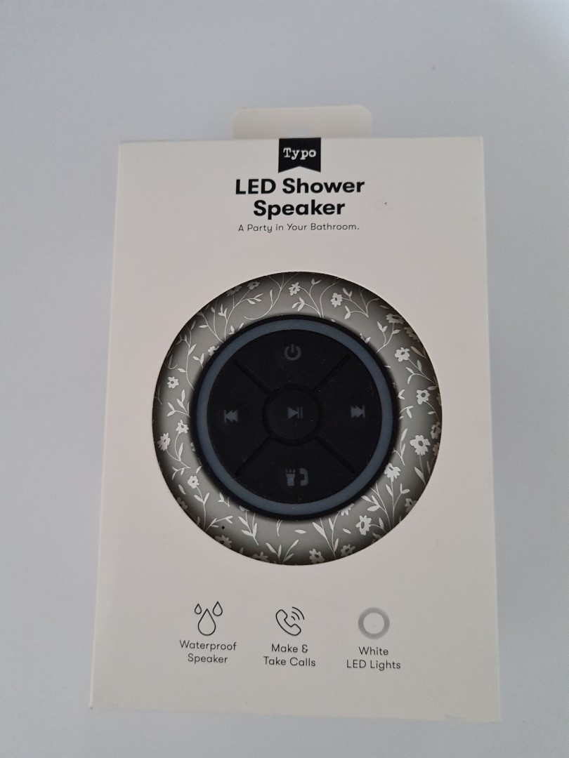 Typo LED Shower Speaker, Audio, Soundbars, Speakers & Amplifiers on