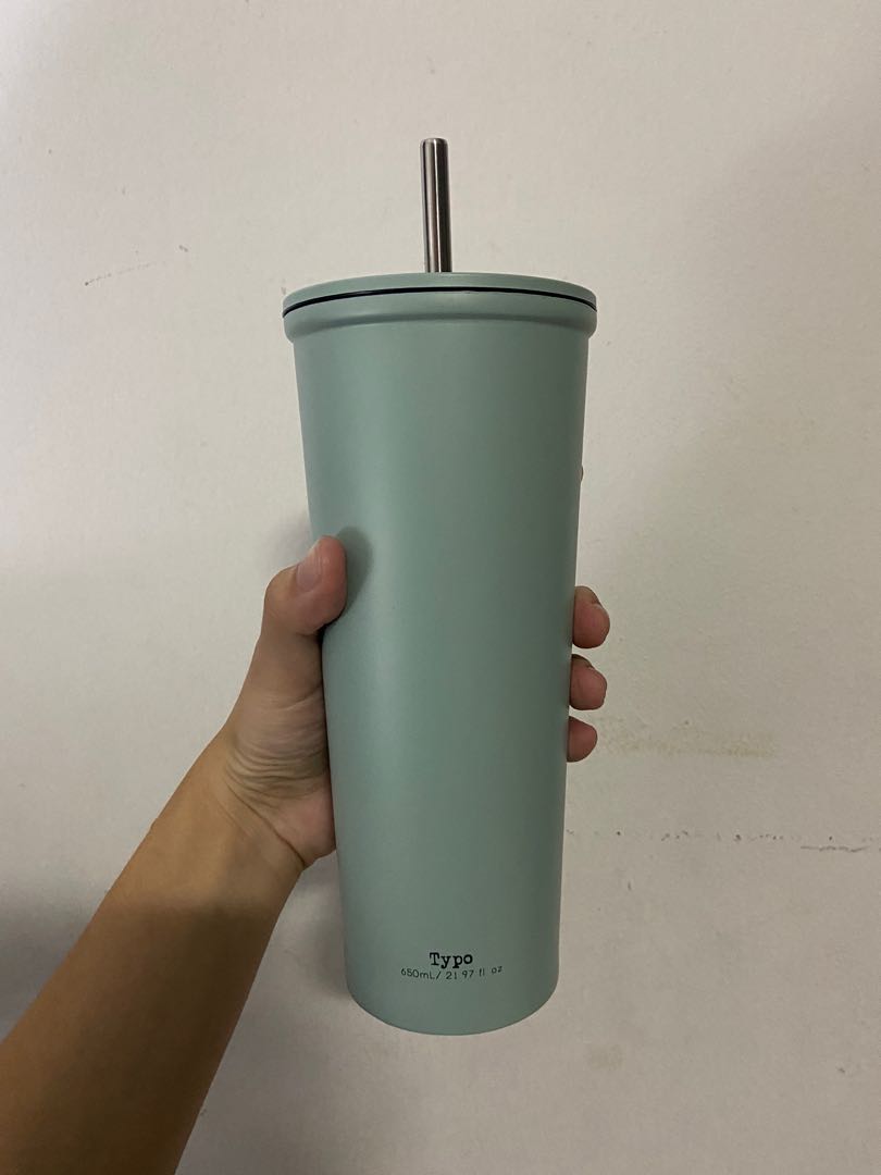 Typo metal tumbler, Furniture & Home Living, Kitchenware & Tableware, Water Bottles & Tumblers