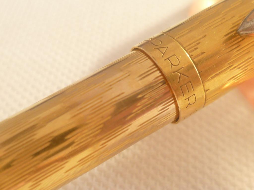 VINTAGE Authentic Parker 75 Classic Gold Plated Ball Point Pen France ...