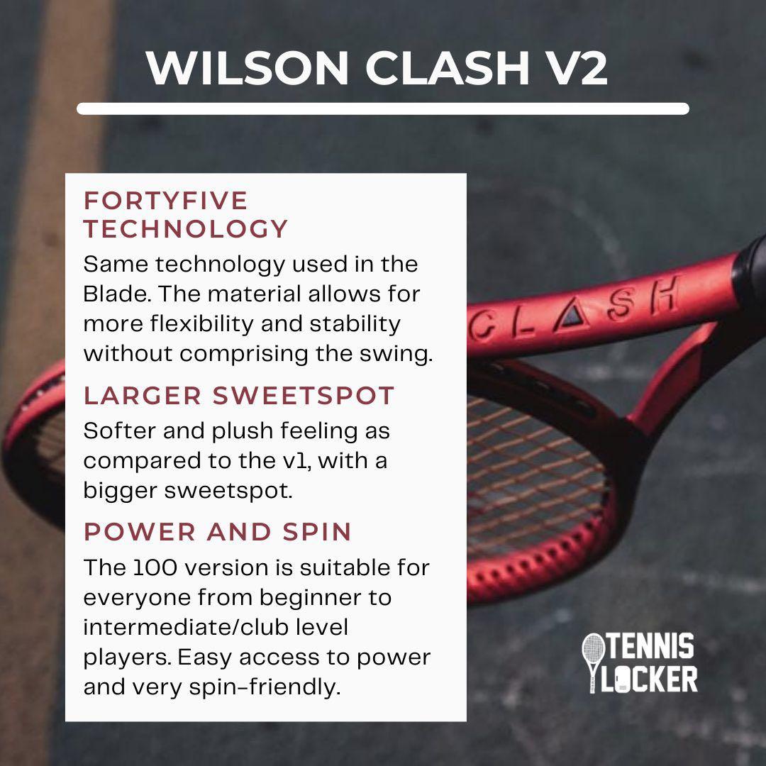 Wilson Clash v2 98 100 Tennis Racket Demo, Sports Equipment, Sports