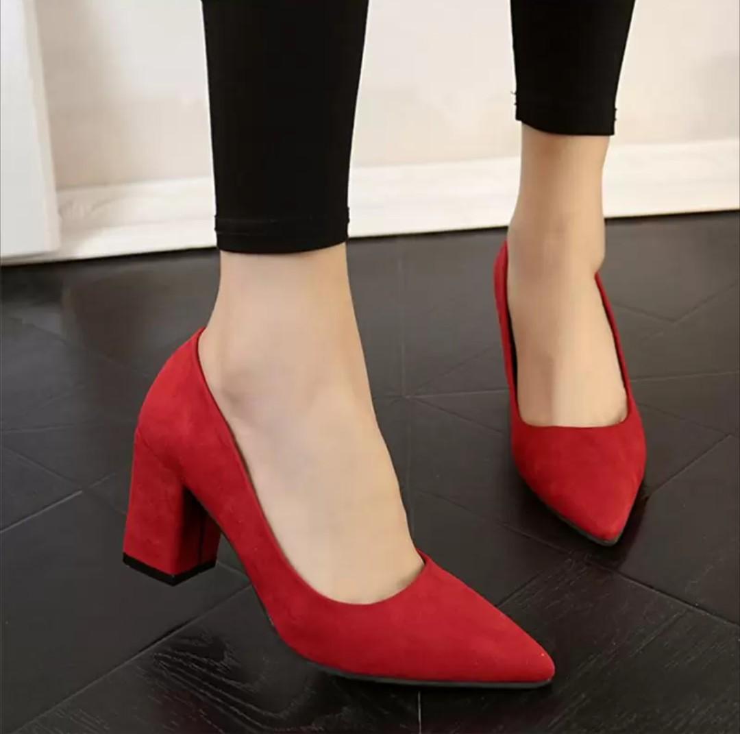 Red high heels size 7 shop