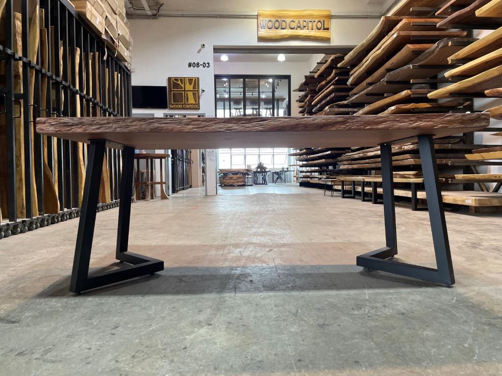 Wood Capitol Solid Wood Dining Table Singapore, Furniture & Home Living